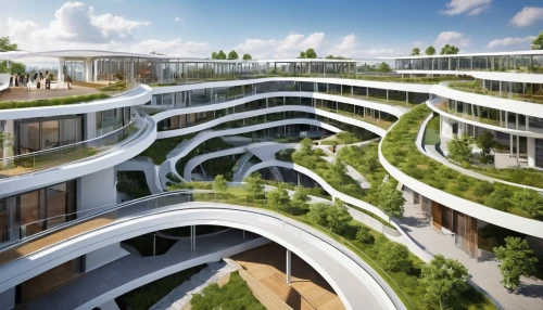 interlace,europan,bjarke,futuristic architecture,ecovillages,ecotopia,masdar,urban design,terraformed,mvrdv,terraces,mipim,gronkjaer,arkitekter,roof landscape,arcology,multi storey car park,skyrail,megaproject,3d rendering,Illustration,Retro,Retro 01