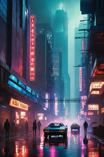 bladerunner,cyberpunk,cybercity,polara,shanghai,cyberscene,cityscape,futuristic,cybertown,camaros,metropolis,dystopian,replicants,neon arrows,tokyo city,cyberworld,urban,futuristic landscape,brum,dystopias,Illustration,Realistic Fantasy,Realistic Fantasy 10