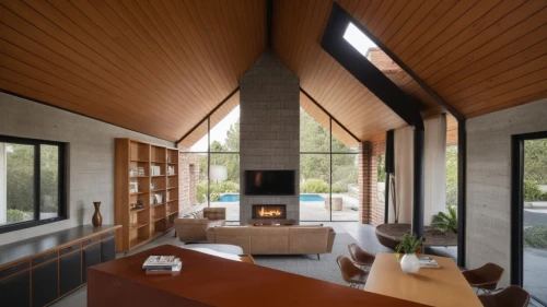 mid century house,timber house,mid century modern,fire place,dunes house,eichler,bohlin,cubic house,clerestory,inverted cottage,folding roof,frame house,home interior,wood stove,esherick,midcentury,utzon,interior modern design,fireplace,vaulted ceiling,Photography,General,Realistic