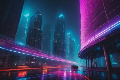 light trail,guangzhou,cyberpunk,cybercity,light trails,bladerunner,dubai,doha,dubai marina,colored lights,shanghai,colorful city,vapor,futuristic landscape,cyberscene,cityscape,polara,metropolis,futuristic,hypermodern,Conceptual Art,Fantasy,Fantasy 13