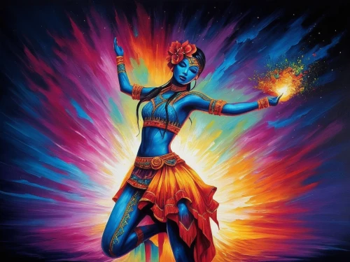 bhagavatam,chhinnamasta,ardhanarishvara,kaliyuga,tandava,parashurama,vishnu,sivarathri,firedancer,fire dancer,nakshatras,neon body painting,ekadashi,krishna,jayadeva,homam,krsna,nataraja,vishuddha,vishwamitra,Illustration,Realistic Fantasy,Realistic Fantasy 25