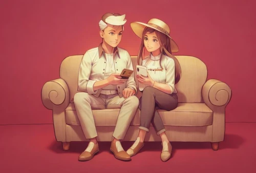 young couple,emara,vintage boy and girl,aterciopelados,vintage man and woman,fedoras,takamio,tomoharu,two people,mineko,himilco,flamingo couple,cowpoke,liujiaxia,flapper couple,couple,sfm,roaring twenties couple,cochairs,chikuzen,Game&Anime,Manga Characters,Dream 2