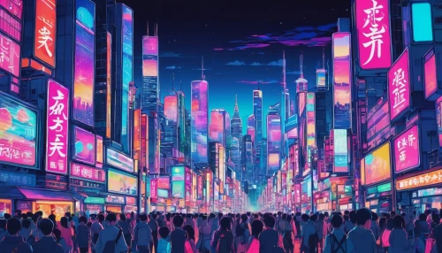 shinjuku,tokyo city,tokyo,cybercity,akiba,akihabara,colorful city,shibuya,kabukiman,osaka,kabukicho,cityscape,fantasy city,tokyo ¡¡,mongkok,cyberpunk,yodobashi,ikebukuro,cyberscene,cityzen,Illustration,Japanese style,Japanese Style 04