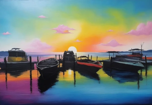 boat landscape,boat harbor,harbor,sea landscape,fishing boats,moorings,sailing boats,boats,harbour,sailboats,oil painting on canvas,art painting,kirkland,coastal landscape,houseboats,peinture,oil pastels,small boats on sea,boat dock,seascape,Conceptual Art,Sci-Fi,Sci-Fi 05