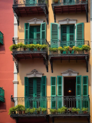 balconies,liguria,portofino,buildings italy,venezia,giudecca,italy liguria,ligurian,burano,venice,paris balcony,burano island,balcones,venetians,row of windows,shutters,french windows,row houses,venecia,venice italy gritti palace,Conceptual Art,Oil color,Oil Color 16