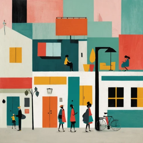 street scene,houses clipart,colorful facade,palo alto,bahru,ciudades,an apartment,ciudad,kids illustration,esquina,urbanism,colorful city,house painting,neighborhood,bogota,illo,cohousing,vivienda,ciulei,urbania,Illustration,Vector,Vector 08