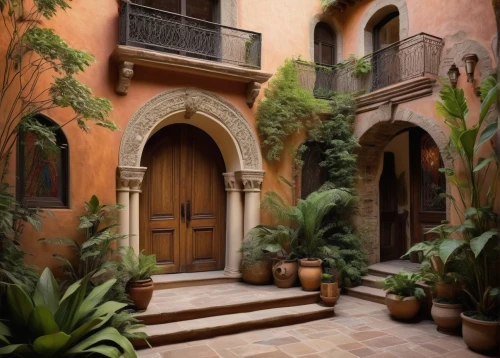 riad,courtyards,courtyard,inside courtyard,marrakesh,haveli,entryway,cortile,patio,entryways,persian architecture,marrakech,patios,souk madinat jumeirah,doorways,casbah,archways,morocco,marocco,amanresorts,Illustration,Abstract Fantasy,Abstract Fantasy 19