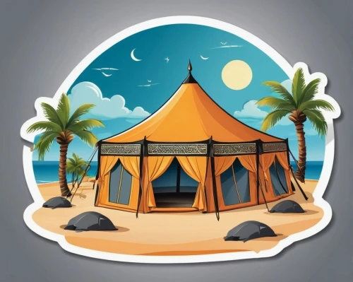 beach tent,carnival tent,round hut,circus tent,knight tent,yurts,event tent,gypsy tent,cabanas,gazebos,tent,airbnb icon,fishing tent,musical dome,igloos,life stage icon,cabana,tents,houses clipart,palapa,Unique,Design,Sticker