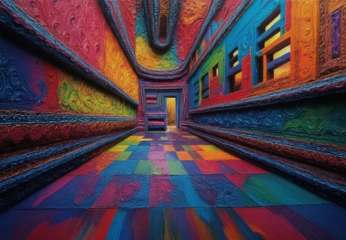 kaleidoscape,hallway,color wall,abstract multicolor,abstract rainbow,kaleidoscope art,passage,corridor,colorful facade,wall tunnel,technicolour,3d background,kaleidoscope,mazes,kaleidoscopic,colorful background,colorama,tunnel,corridors,passthrough,Conceptual Art,Sci-Fi,Sci-Fi 05