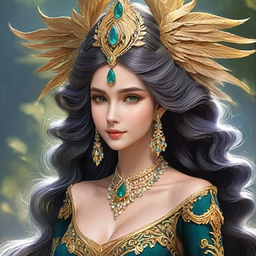 arundhati,gandhari,esmeralda,inara,surana,kithara,luthra,mastani,apsara,maharani,persia,pangeran,radha,mervat,garuda,sashti,fantasy portrait,draupadi,valiya,cleopatra,Illustration,Realistic Fantasy,Realistic Fantasy 01