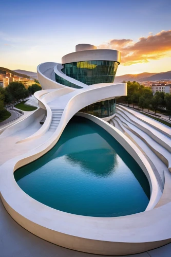 futuristic art museum,futuristic architecture,champalimaud,guggenheim museum,modern architecture,segerstrom,calatrava,blavatnik,morphosis,getty,niemeyer,embl,seidler,kaust,sinuous,curvatures,brasilia,getty centre,siza,futuristic landscape,Conceptual Art,Sci-Fi,Sci-Fi 15