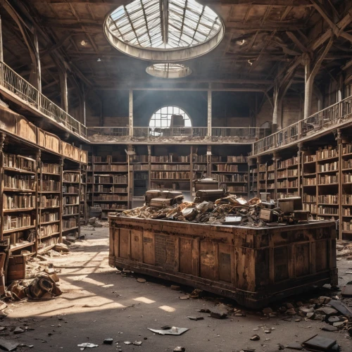 bookstores,bookstore,old library,bibliotheca,abandoned places,libraries,bibliotheque,booksellers,book store,bookseller,schoolrooms,abandono,empty interior,librarians,bookbuilding,libreria,dizionario,abandoned school,bookshop,bibliophiles,Photography,General,Realistic