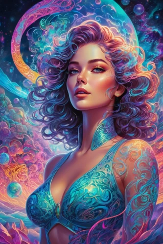 fantasy portrait,sirena,mermaid vectors,margairaz,mermaid background,medusa,fantasy art,moana,liliana,aquarius,leota,fantasy woman,zodiac sign libra,andromeda,chandra,siren,baoshun,fantasy picture,blue enchantress,neon body painting,Illustration,Realistic Fantasy,Realistic Fantasy 39