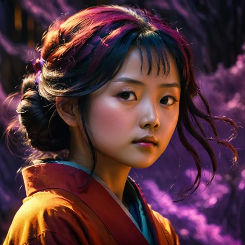 mongolian girl,hanbok,mulan,digital painting,japanese woman,chuseok,world digital painting,oriental girl,girl portrait,asian woman,mystical portrait of a girl,zhiyuan,geiko,digital art,fantasy portrait,geisha,geisha girl,japanese art,wangmo,little girl in wind,Conceptual Art,Oil color,Oil Color 16