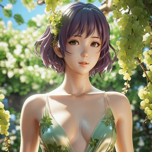 wisteria,miriya,grape harvest,tohira,rei,holding flowers,lilacs,fresh grapes,lilac bouquet,nozomi,lilac tree,lilac flowers,bright grape,lilac blossom,green grape,grapevines,ayane,beautiful girl with flowers,fruit blossoms,saeko,Photography,General,Realistic