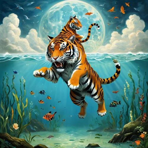 bengal tiger,a tiger,tiger,tigershark,tigor,tigers,tigerish,tiger cat,tigerle,asian tiger,tigert,tigernach,bengal,hottiger,tigris,tigress,tigerstedt,siberian tiger,amurtiger,tiger png,Illustration,Abstract Fantasy,Abstract Fantasy 16