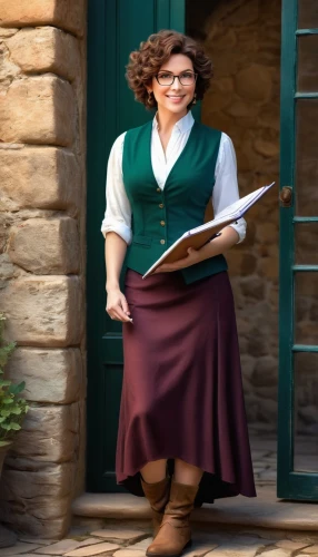 schoolmistress,librarian,schoolmarm,headmistress,scotswoman,avonlea,kirtle,frontierland,folklorist,innkeeper,storybook character,pietist,liesl,reenactor,girl in a historic way,maeve,countrywomen,housekeeper,postmistress,nessarose,Illustration,Realistic Fantasy,Realistic Fantasy 01