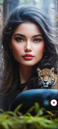 derivable,cheeta,image manipulation,oppo,creative background,mobilink,photomanipulation,bussiness woman,jaszi,sajal,she feeds the lion,tigress,palijo,seher,lionnet,woman holding a smartphone,photoshop manipulation,superimposed,samiha,macan