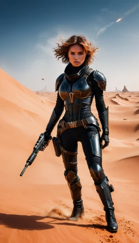 dune,female warrior,arrakis,viewing dune,girl on the dune,desert background,barsoom,fremen,alien warrior,dunem,dune 45,sandahl,capture desert,warrior woman,woman holding gun,admer dune,atreides,girl with gun,femforce,sandbelt,Photography,Documentary Photography,Documentary Photography 08