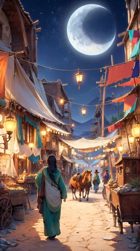 souk,grand bazaar,souks,souq,aladdin,agrabah,korean folk village,marketplace,rem in arabian nights,ramadan background,night scene,korean village snow,saliyah,harran,bazars,lanterns,winter village,winter festival,qibao,medieval market,Anime,Anime,Realistic