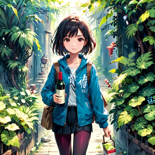 tsugumi,fubuki,akane,maekawa,kumiko,suzumiya,kururi,megumi,parka,walking in a spring,ayano,yanmei,hikari,chihiro,tsukiko,walk in a park,walk,shumeiko,kizaki,walking,Anime,Anime,Realistic