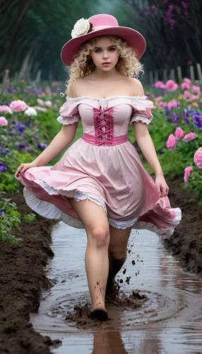 little girl in pink dress,little girl running,toddler walking by the water,little girls walking,walking in a spring,little girl with umbrella,countrywomen,little girl fairy,milkmaids,girl in the garden,dirndl,woman walking,countrywoman,fairy tale character,heidi country,countrygirl,the blonde in the river,children's background,girl picking flowers,little girl in wind,Conceptual Art,Fantasy,Fantasy 34