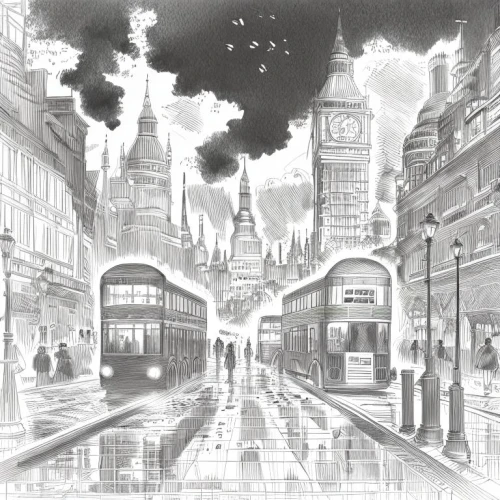 schuiten,schuitema,city scape,black city,bioshock,piccadilly,fleetstreet,cloudstreet,cityscapes,fantasy city,harrods,mono-line line art,darktown,leadenhall,backgrounds,metropolis,mono line art,townscape,coruscant,neverwhere,Design Sketch,Design Sketch,Character Sketch