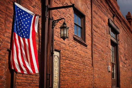 red brick wall,red brick,americana,virginia city,jonesborough,historic courthouse,lindsborg,brattleboro,ishpeming,patriotically,headhouse,leadville,americanism,freight depot,hallowell,middleport,creede,americanisms,flags and pennants,red bricks,Illustration,Paper based,Paper Based 06