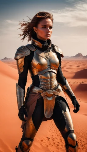 female warrior,desert background,sandahl,barsoom,geonosis,fremen,warrior woman,capture desert,spartan,arrakis,alien warrior,wind warrior,merzouga,girl on the dune,sandbelt,saliyah,gotrek,tassili,cyrax,compositing,Photography,Documentary Photography,Documentary Photography 08