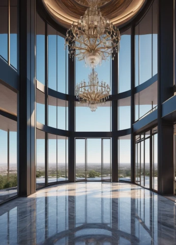 penthouses,luxury home interior,the observation deck,3d rendering,glass wall,observation deck,elevators,glass facade,luxury property,ballrooms,cochere,fenestration,residential tower,structural glass,glass facades,luxury real estate,foyer,lobby,renderings,baccarat,Illustration,American Style,American Style 06