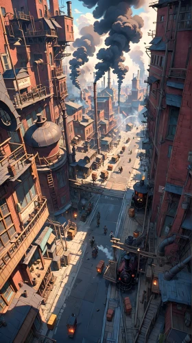 dishonored,hawken,cosmodrome,destroyed city,postapocalyptic,varsavsky,street canyon,arkham,cryengine,wastelands,uncharted,vertigo,theed,coruscant,crytek,borderlands,post-apocalyptic landscape,metropolis,harlem,bottleneck,Anime,Anime,Realistic