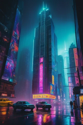 cyberpunk,guangzhou,cybercity,metropolis,bladerunner,kinkade,shinjuku,shanghai,makati,dystopian,hypermodern,fantasy city,cityscape,kabukiman,mongkok,cyberscene,gordeev,futuristic,times square,vapor,Art,Artistic Painting,Artistic Painting 22