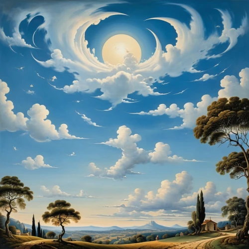 landscape background,desert landscape,fractals art,fantasy landscape,panoramic landscape,blue sky clouds,cielo,blue sky and clouds,world digital painting,cloud image,desert desert landscape,magritte,cartoon video game background,fantasy picture,sky clouds,high landscape,cloud shape frame,virtual landscape,nature background,sky,Photography,General,Realistic