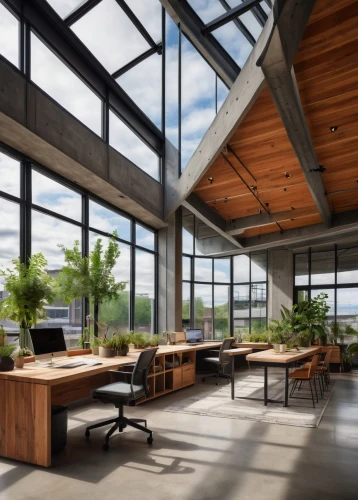 daylighting,loft,modern office,wooden windows,snohetta,3d rendering,sunroom,revit,penthouses,offices,conference room,skylights,interior modern design,lofts,folding roof,renderings,study room,modern kitchen interior,contemporary decor,glass roof,Illustration,Realistic Fantasy,Realistic Fantasy 26