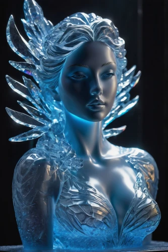 ice queen,ice princess,cortana,lalique,the snow queen,water nymph,winterblueher,ice crystal,ice,frozen ice,angel figure,angel statue,raven sculpture,elsa,blue enchantress,icy,iceman,crystalized,hielo,crystalize,Photography,Artistic Photography,Artistic Photography 15