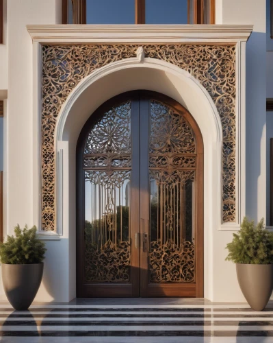 ornamental dividers,garden door,moroccan pattern,metallic door,baladiyat,front door,saadiyat,fretwork,iron door,hinged doors,doorways,gold stucco frame,wooden door,steel door,wrought iron,doorway,entryway,mihrab,exterior decoration,archways,Photography,Fashion Photography,Fashion Photography 19