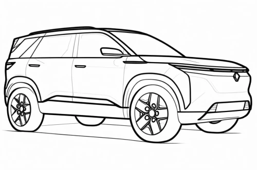 illustration of a car,car outline,design of the rims,golf car vector,xuv,car drawing,sports utility vehicle,aviateca,freelander,wireframe graphics,evoque,vehicule,cartoon car,allroad,vectoring,3d car model,wireframe,coloring page,wheelbases,fortuner,Design Sketch,Design Sketch,Rough Outline