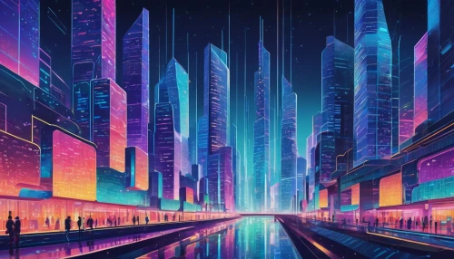 cybercity,colorful city,cityscape,metropolis,futuristic landscape,fantasy city,cybertown,cyberpunk,cityzen,cyberscene,city at night,hypermodern,cyberport,tokyo city,synth,cities,cyberia,beautiful wallpaper,futuristic,cyberworld,Conceptual Art,Daily,Daily 31