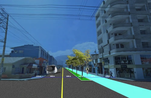 openstreetmap,virtual landscape,vrml,opengl,bikeways,autonomously,hyperreality,pedestrianized,tram road,bicycle lane,glsl,street view,racing road,physx,trackir,bikeway,walkability,photogrammetric,ingress,directx