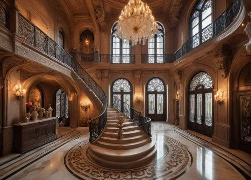 driehaus,emirates palace hotel,crown palace,hallway,ornate room,entrance hall,winding staircase,foyer,circular staircase,palatial,staircase,chateauesque,hearst,rijksmuseum,hotel de cluny,royal interior,casa fuster hotel,greystone,ornate,europe palace,Conceptual Art,Daily,Daily 13