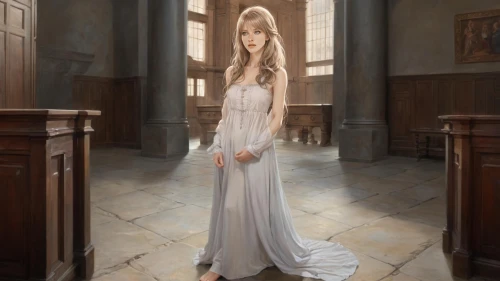 galadriel,wedding dress,melian,jessamine,blonde in wedding dress,margaery,behenna,peignoir,girl in a long dress,elenore,the bride,vestal,arianrhod,lachesis,dead bride,wedding gown,a floor-length dress,the angel with the veronica veil,bridal dress,priestess