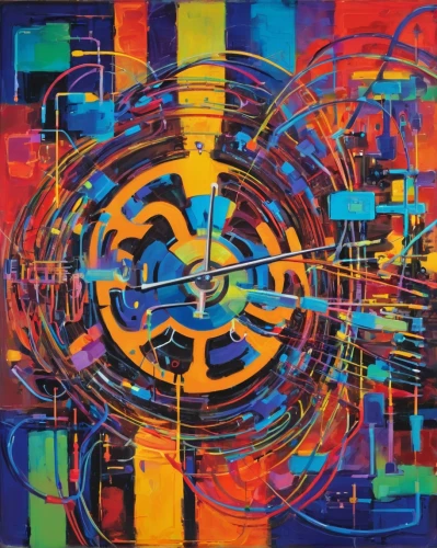 cern,zooropa,colliders,colorful spiral,trenaunay,spinart,abstract painting,abstract artwork,paolozzi,time spiral,electrica,collider,labyrinths,seni,concentric,orchestrator,spiral art,abstractionists,rhythms,botnick,Conceptual Art,Oil color,Oil Color 20
