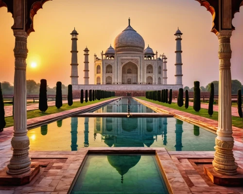 taj mahal sunset,tajmahal,india,taj mahal india,shahjahan,agra,taj,taj machal,inde,indias,indien,indienne,maharajas,marble palace,maharajah,benares,dehli,bikaner,chhatris,indiamen,Conceptual Art,Fantasy,Fantasy 17