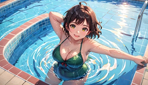 makoto,swimmable,swimming pool,pool,yanmei,pool water,swimming,kawaii people swimming,kawakami,swim,swimsuits,kumiko,takagaki,swim ring,haruka,pools,idolmaster,fubuki,swimmer,tsugumi