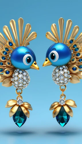 princess' earring,jewellry,jeweller,jewelries,jewellers,earrings,bird couple,jewelry store,gift of jewelry,jewelry manufacturing,arpels,ornamental bird,jewelers,jewelry florets,bejeweled,an ornamental bird,jewellery,earings,peacock,blue peacock,Unique,3D,3D Character