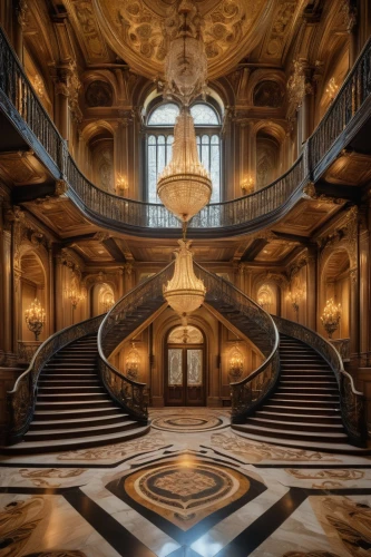 château de chambord,staircase,europe palace,entrance hall,marble palace,grandeur,chambord,harlaxton,royal interior,versailles,highclere castle,cochere,mirogoj,ornate,gringotts,teylers,staircases,louvre,outside staircase,llotja,Illustration,Retro,Retro 25