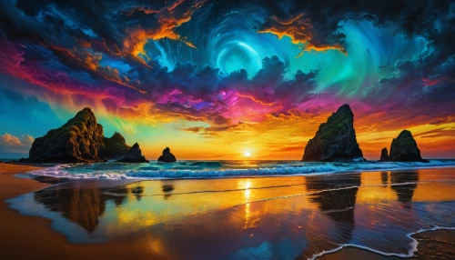 rainbow waves,colorful background,splendid colors,colorful water,windows wallpaper,rainbow clouds,ocean background,background colorful,intense colours,full hd wallpaper,fantasy landscape,beautiful colors,beautiful wallpaper,fantasy picture,colorful light,rainbow background,nature wallpaper,fractals art,creative background,abstract rainbow,Photography,General,Fantasy
