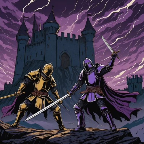 wavelength,defend,lankhmar,drizzt,defence,malazan,defense,dragonlance,storm troops,purple and gold,executioners,purple,crusade,latveria,crusaders,grimjack,guards of the canyon,castlevania,ornstein,knighthoods,Illustration,Black and White,Black and White 12