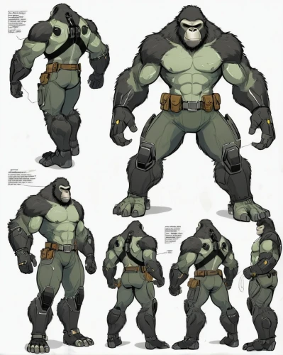 grodd,turnarounds,avenger hulk hero,hulka,concept art,metallo,hulking,gantu,thrall,mongan,male poses for drawing,gorilla,orcs,silverback,kilowog,mandrax,frog man,raph,gorilla soldier,silverbacks,Unique,Design,Character Design