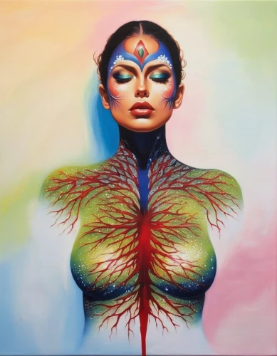 neon body painting,lymphatic,bodypainting,root chakra,body painting,heart chakra,bodypaint,biophilia,shobana,female body,oil painting on canvas,sadhana,homogenic,symbioses,earth chakra,nibbana,ayurveda,tantrik,lymphatics,body art,Illustration,Paper based,Paper Based 09